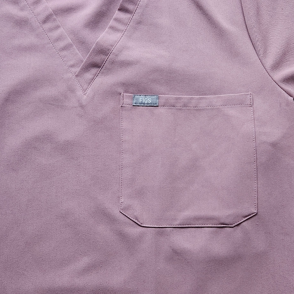 FIGS Catarina Scrub Top Mineral Mauve